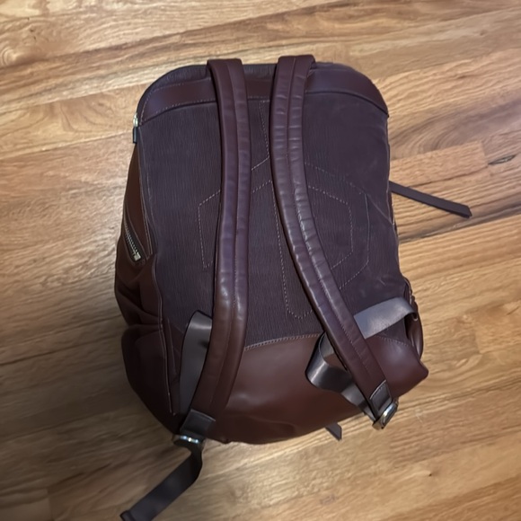 Rag and bone leather commuter backpack in matter brown. - Picture 3 of 8